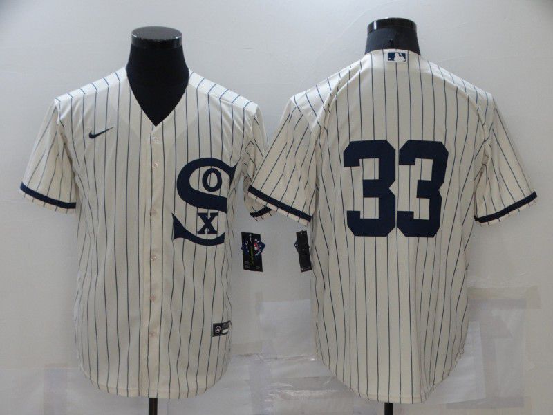 Men Chicago White Sox #33 No Name Cream stripe Dream version Game Nike 2021 MLB Jersey->chicago white sox->MLB Jersey